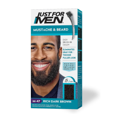 (JUST FOR MEN)صبغة للحية  لون بني غامق جدا