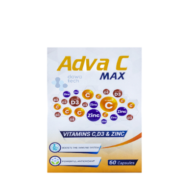 ADVA C MAX VIT C+D3+ZINC 60CAPS
